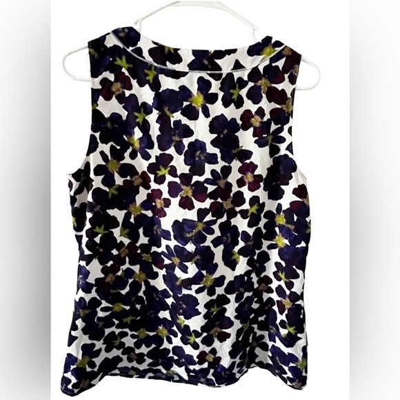 GUC ANN TAYLOR Floral Sleeveless Top With Bow Size M - Reduced Price ! - Picture 5 of 7